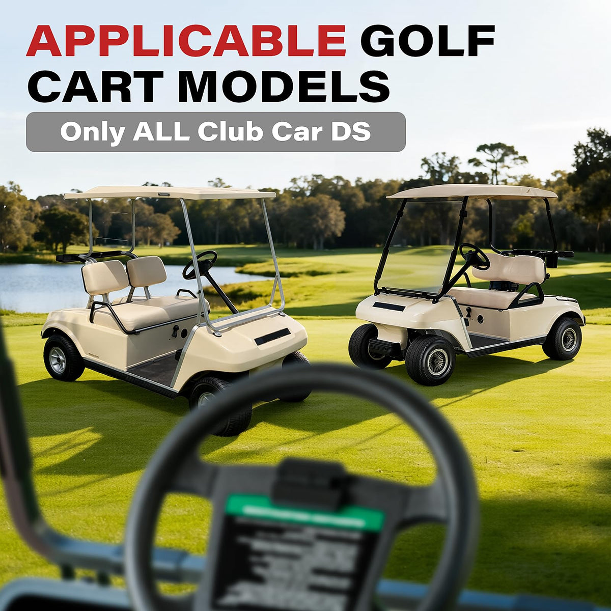 KyuerWK package includes steering wheel, pencils, and scorecards