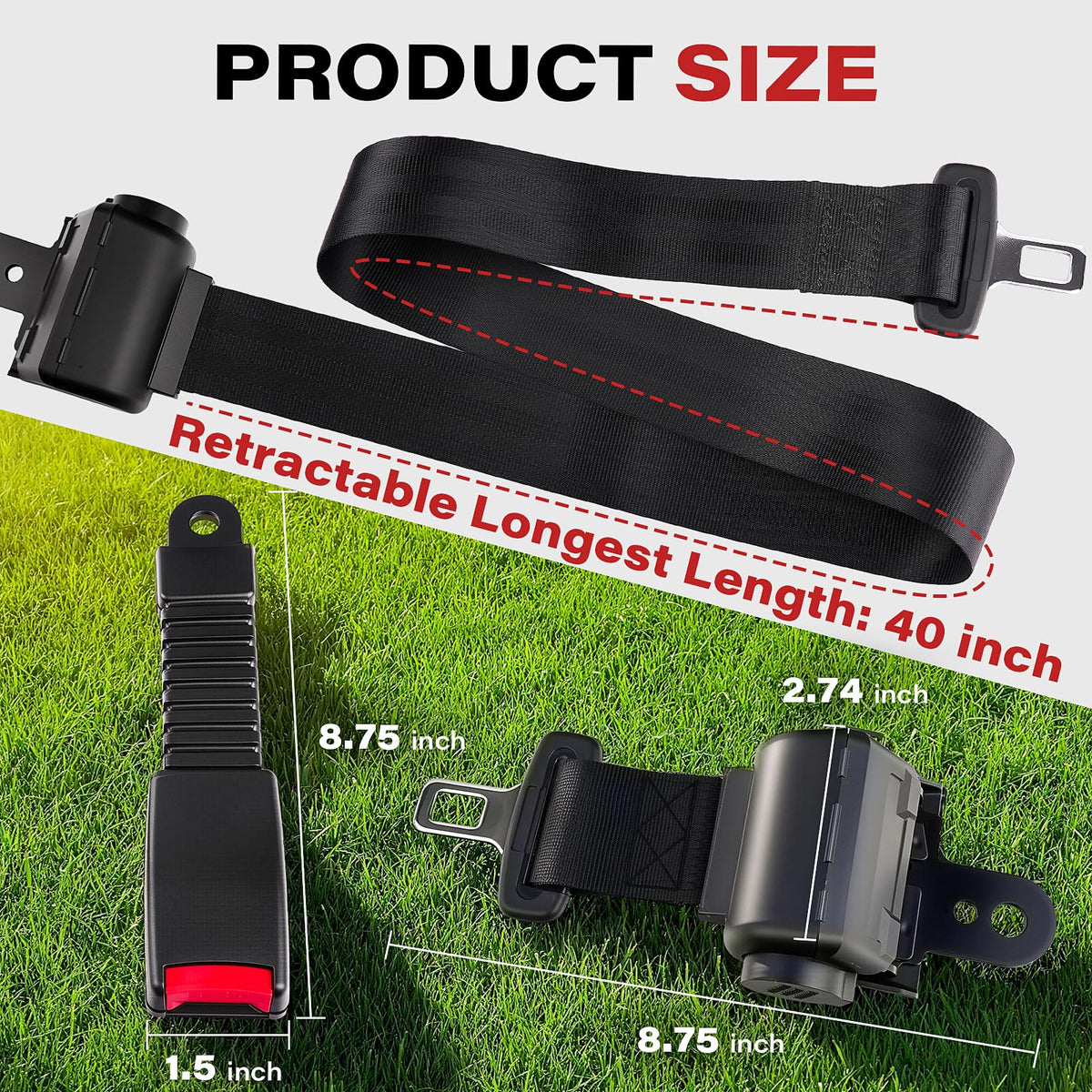 KyuerWK belt kit mounted on golf cart for secure installation with screws.