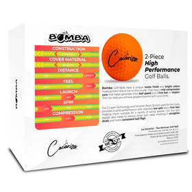 LA CACARIZA Bomba 12-pack in vibrant colors for easy visibility on course.
