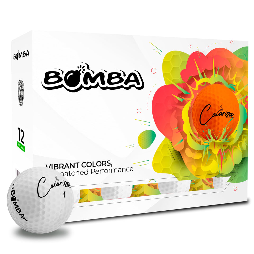 LA CACARIZA Bomba golf balls with matte finish for better visibility and feel.