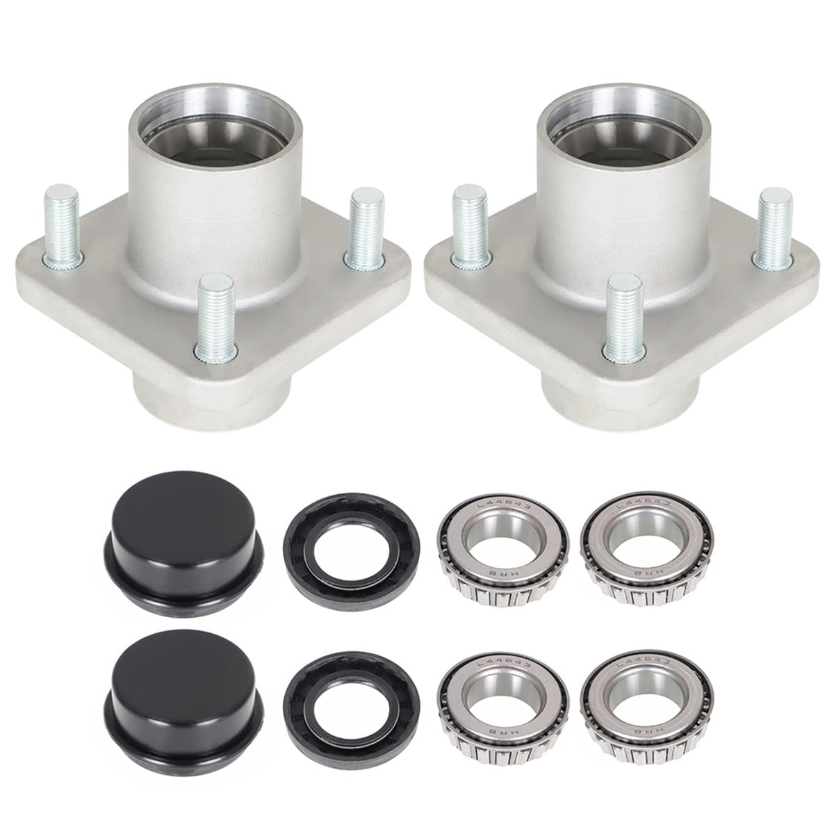 Labwork front hub assembly for EZGO TXT, visual focus on front wheel hub component and fitment.