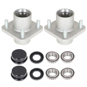 Labwork front hub assembly for EZGO TXT, visual focus on front wheel hub component and fitment.