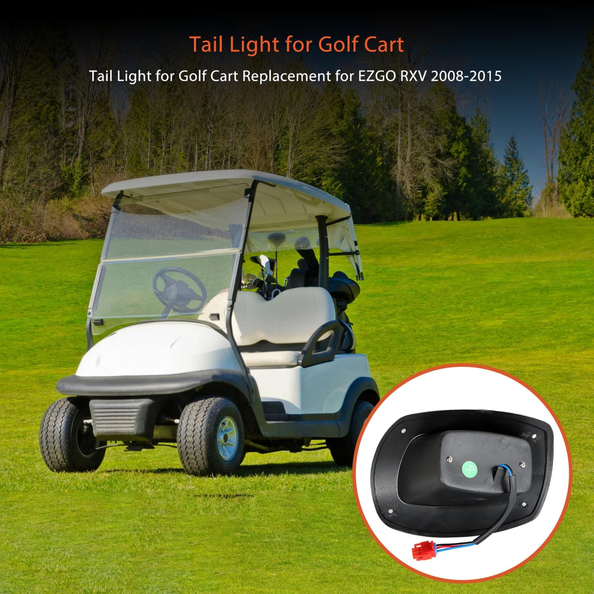 Labwork tail light right bezel ensures durable fit for EZGO RXV.