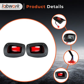 Labwork EZGO RXV tail light right replacement with fixed red lampshade for safer night driving.