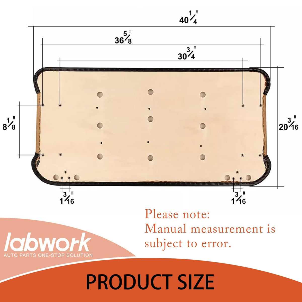 Labwork tan seat cover with molded PU cushion for refreshed interior look and support