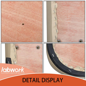 Labwork wood base and mounting hardware ensure secure installation