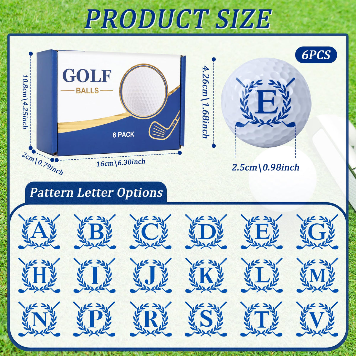 LACGO monogram golf balls help prevent mix-ups while adding a refined touch to your game.