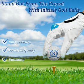 LACGO personalized golf balls on green for quick identification