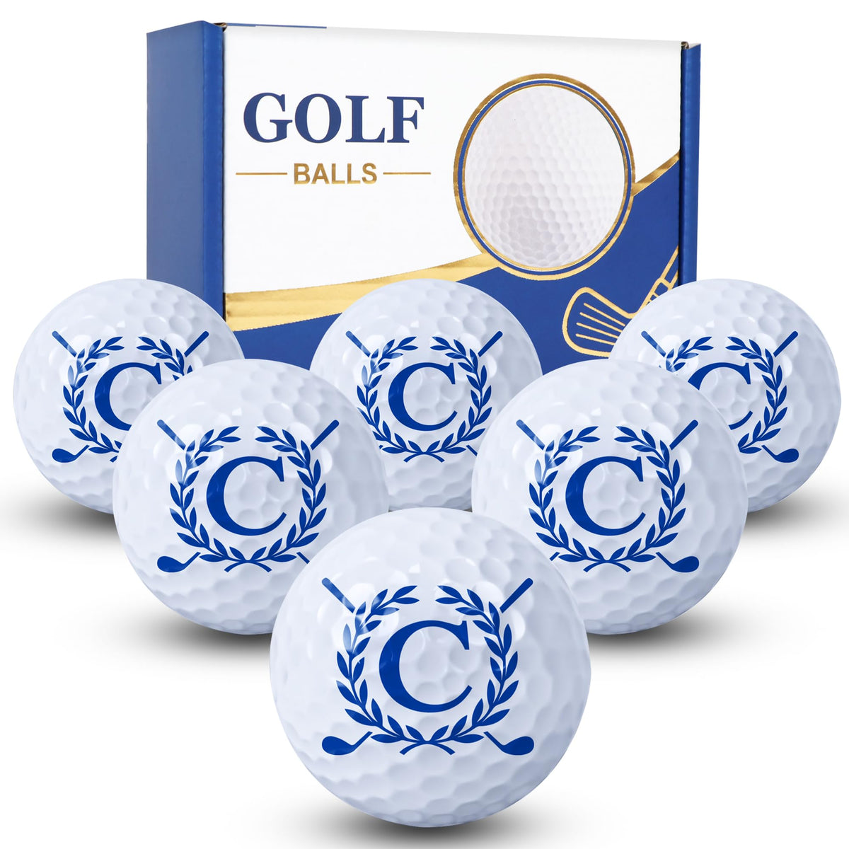 LACGO personalized golf balls for women six-pack for gifting and easy on-course ID.