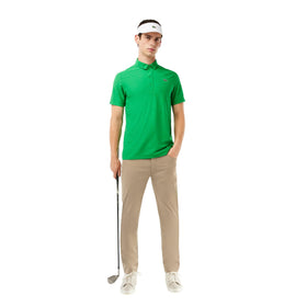 Lacoste Lion Green Sport Ultra Dry pants side view for unrestricted swing movement