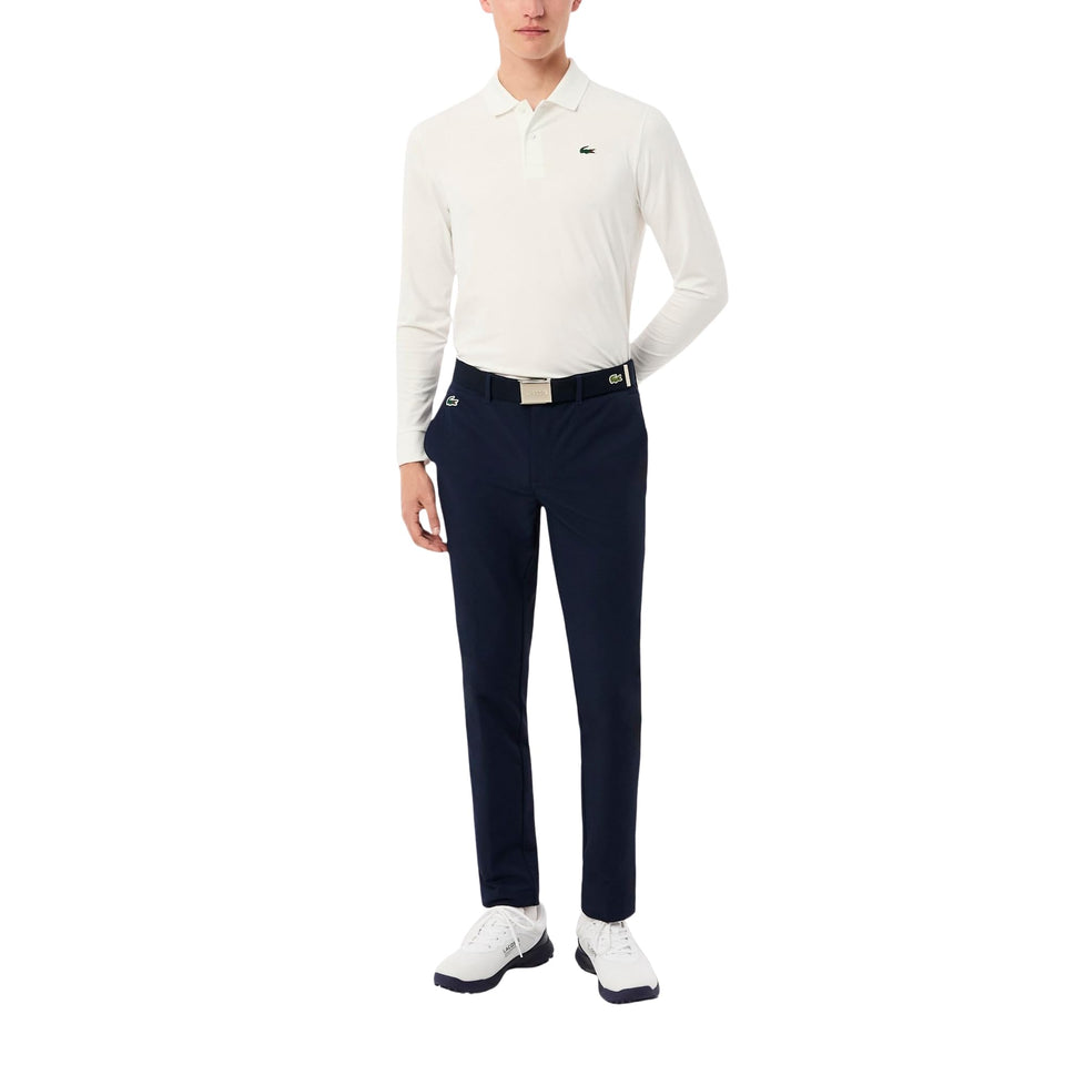 Lacoste Sport Pants front view with water-repellant thermal fabric for golf.