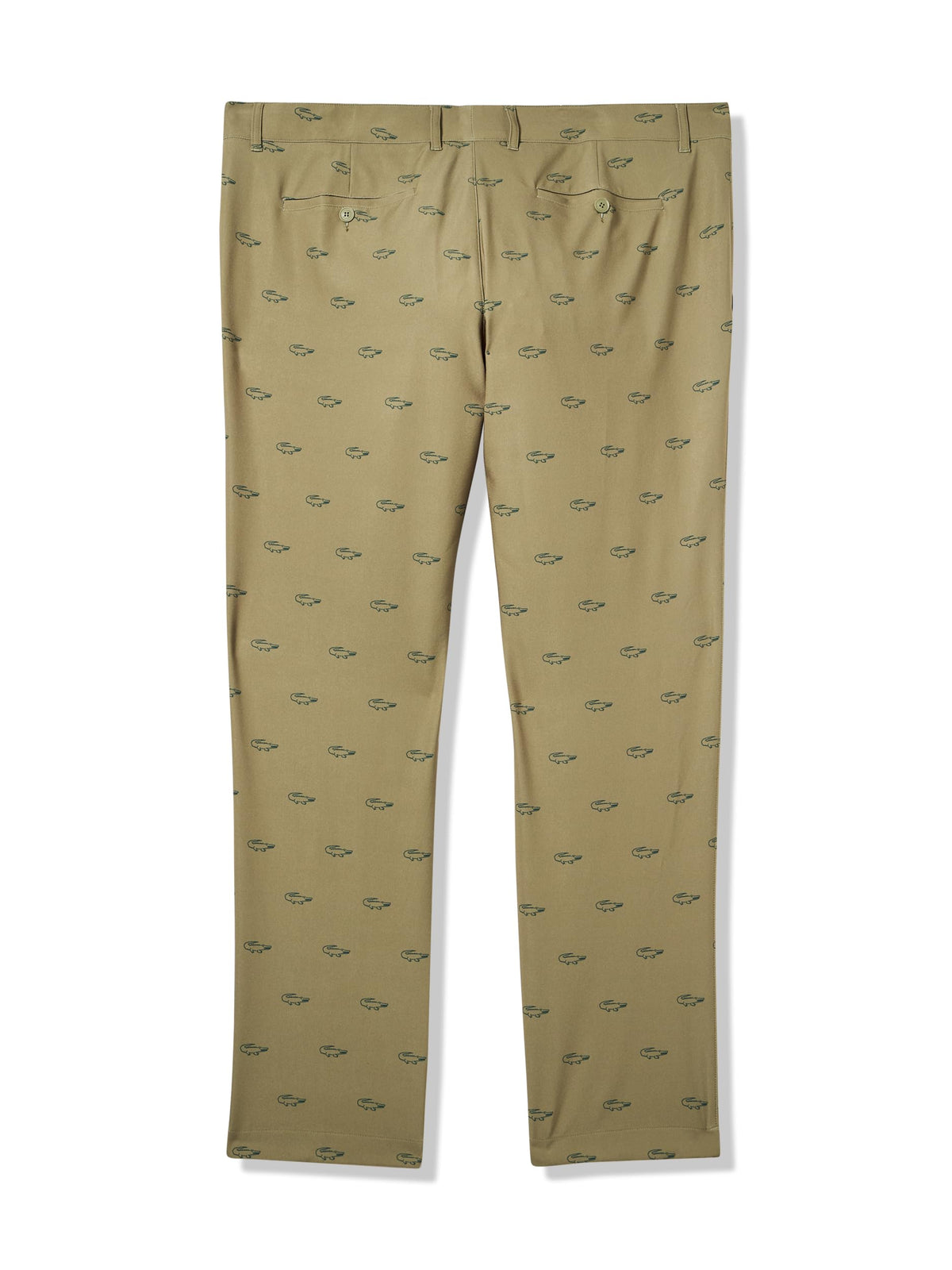 Lacoste Sport Ultra Dry golf pants olive - pocket closeup shows practical storage for essentials.