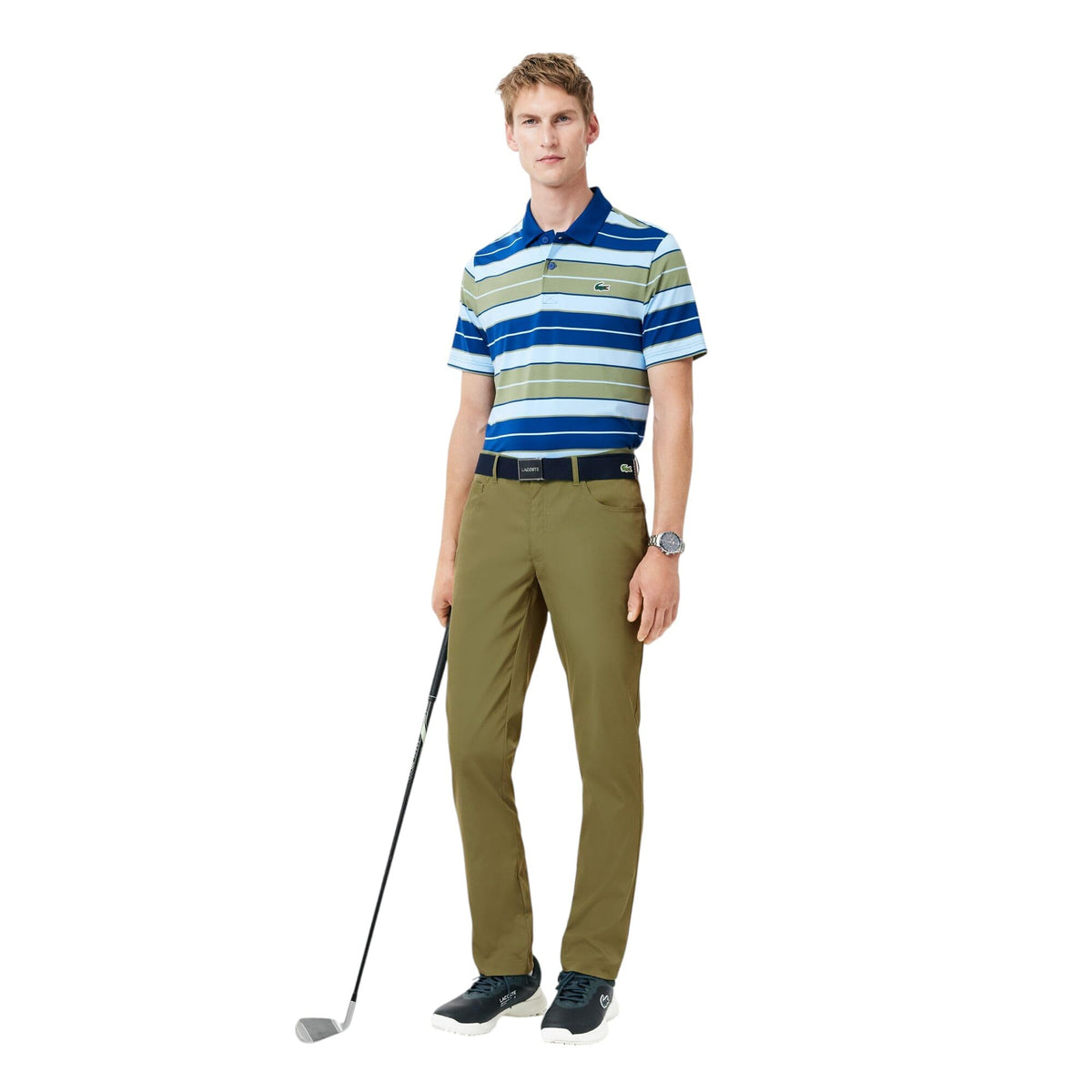 Lacoste Sport Ultra Dry pants back view with tailored silhouette.