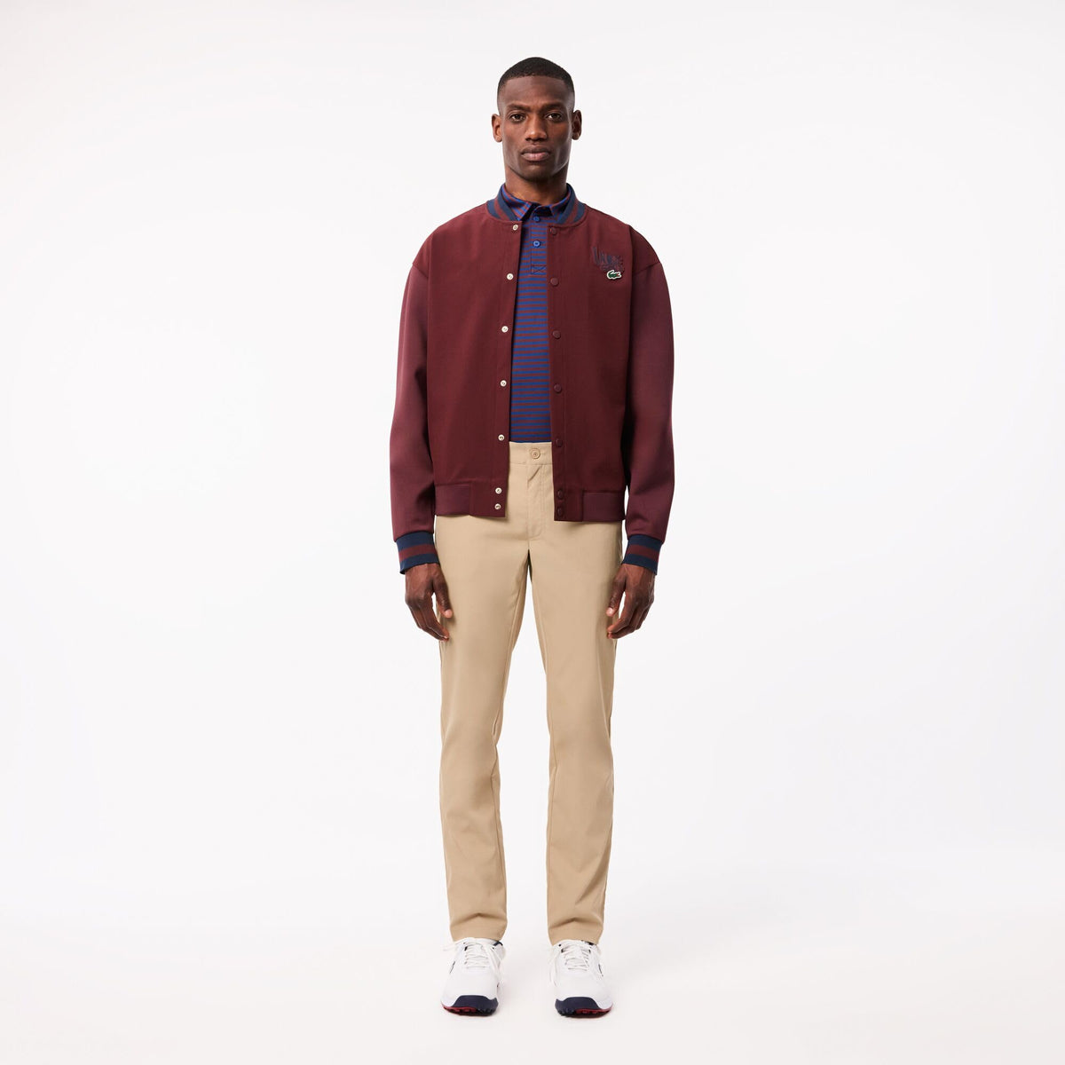 Lacoste Sport Ultra Dry pants, back view showing tailored fit for confident movements.