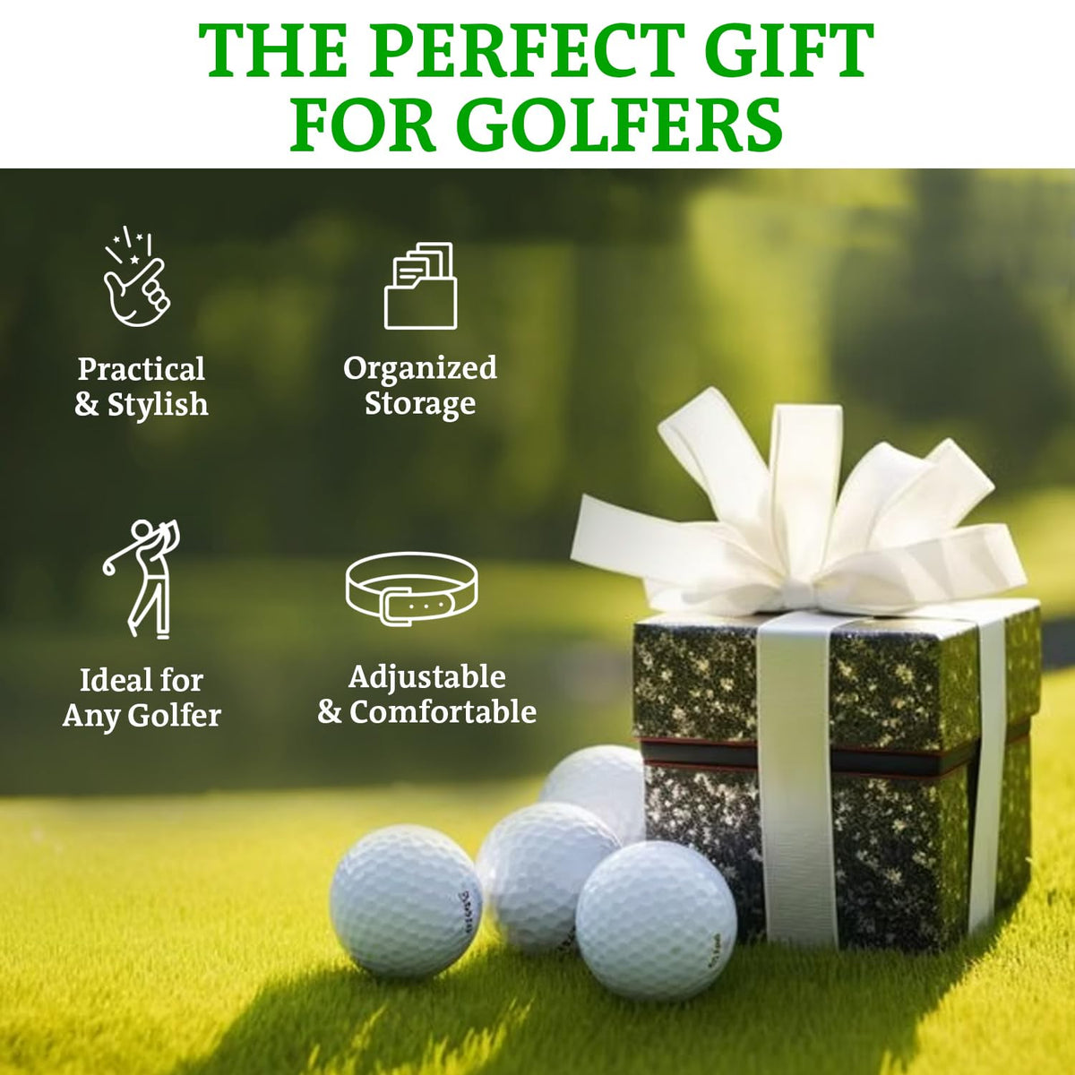 Slim, compact design of Lady Caddy pouch for easy access on course