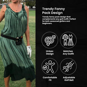 Interior compartments of Lady Caddy pouch for tees and balls in one place