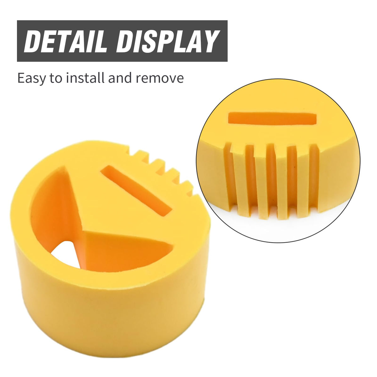 laffoonparts 1012164 club car ds snubber close-up shows sturdy rubber mount for quieter ride.