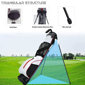 LAISUNTIM golf bag white stable kickstand on any turf