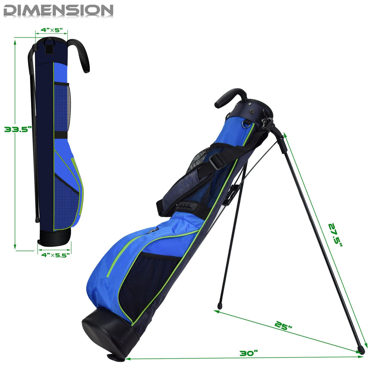 LAISUNTIM stand bag with 2-way divider keeps clubs organized
