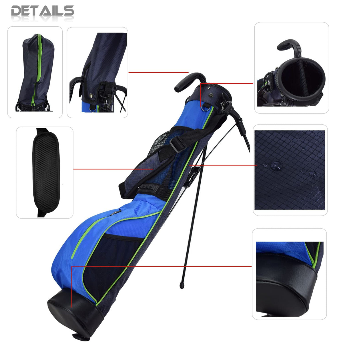 LAISUNTIM bag with sturdy base for stable on-course footing