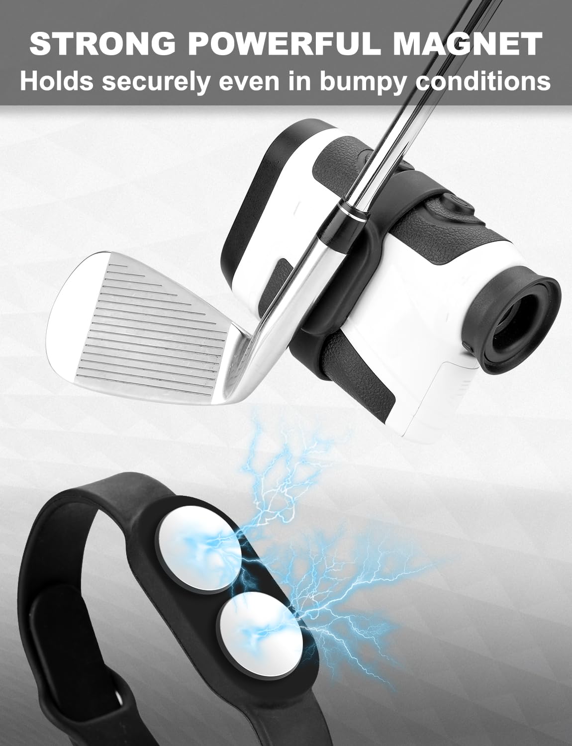 Lamborsafe adjustable rangefinder mount keeps device within reach and unobtrusive.