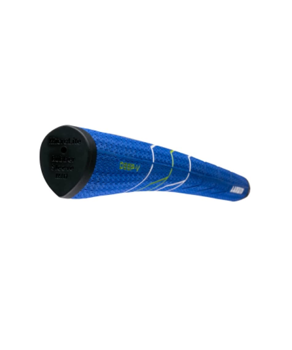 Lamkin Sink Fit Deep-V Mid Grip 58R in-use on green demonstrating grip stability