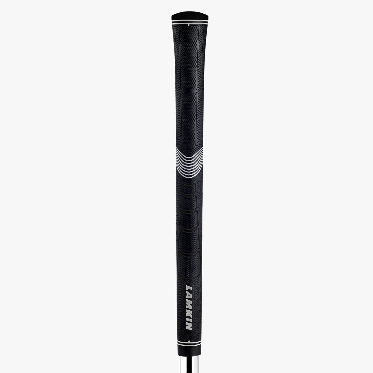 Lamkin Sonar Black Grips front view highlighting reduced-taper design for relaxed grip.