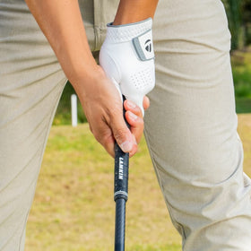 Lamkin Sonar+ wrap grip close-up texture showing enhanced feel and control.
