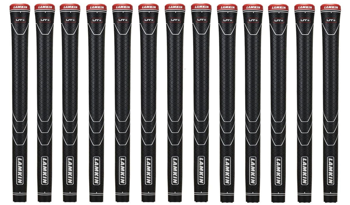 Lamkin UT Plus Black grip bundle close-up highlighting textured surface for enhanced control.