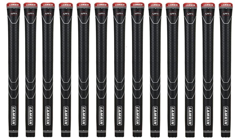 Lamkin UT Plus Black grip bundle close-up highlighting textured surface for enhanced control.