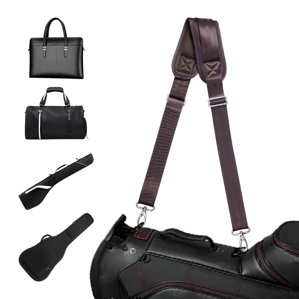 LANDFOBO brown strap showing length adjustment for a custom bag fit
