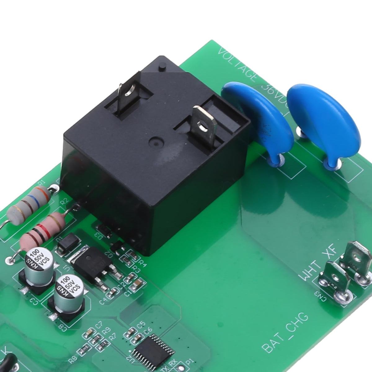 Lanema green 36V control board material close-up highlighting sturdy construction