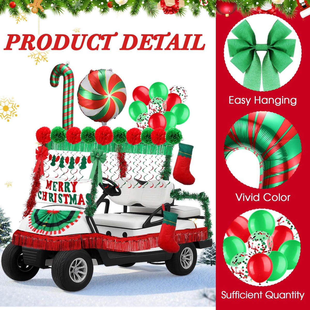 LaRandom decorative wool strips add texture and warmth to holiday cart styling