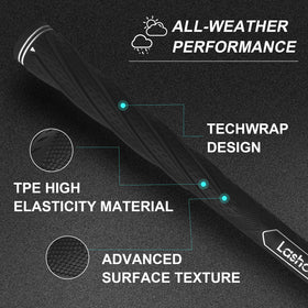 Lashonda grip design dampens vibration for smoother swings