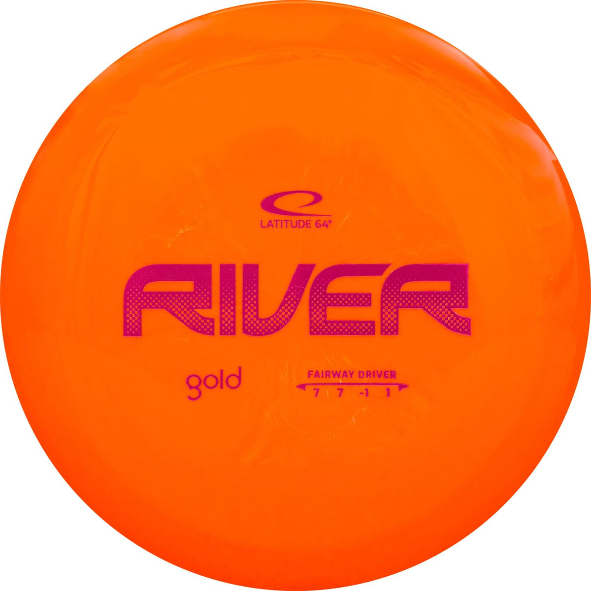 Latitude 64 Gold River fairway driver in orange offers high glide for easy distance and precise control.