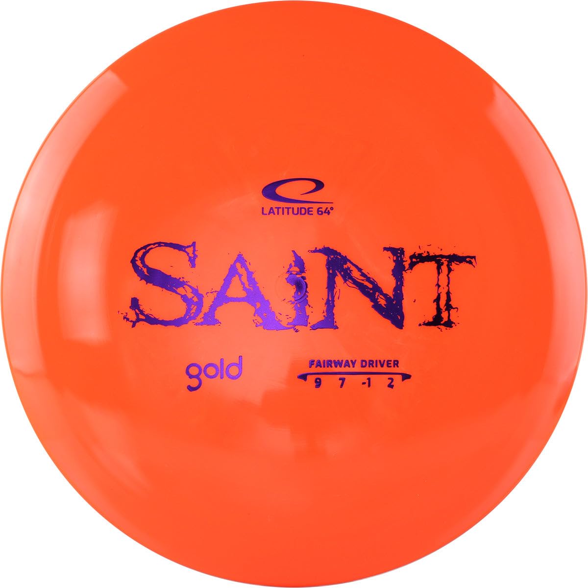 Latitude 64 Gold Saint disc golf fairway driver in orange for precise straight flights and controlled distance.