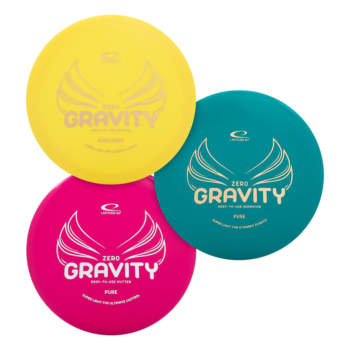 Latitude 64 Gravity Pure disc for straight throws and precise putts.