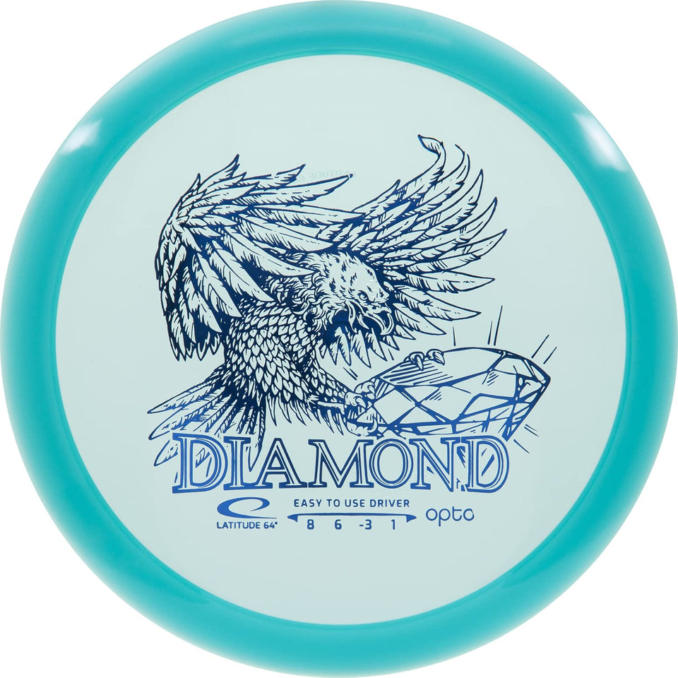Latitude 64 Opto Diamond front view, beginner-friendly fairway driver with high glide.