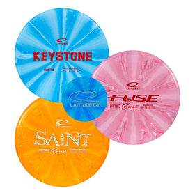 Latitude 64° Keystone putter in Retro Burst for straight putts with high glide.