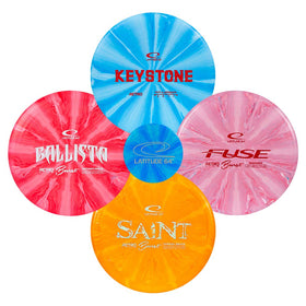 Latitude 64 Retro Burst Keystone disc — straight flight putter with high glide for precise putting.