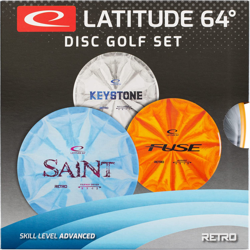Latitude 64 Retro Burst Keystone putter in hand with high glide for confident putts.