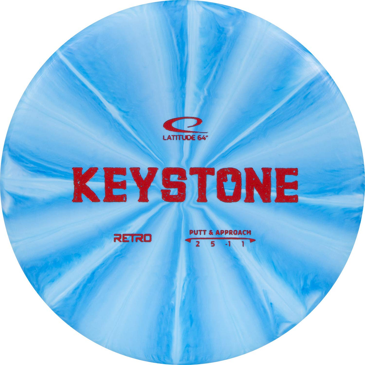 Latitude 64 Retro Burst mini marker — on-course marker for organization.