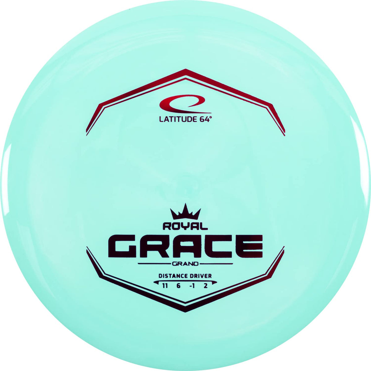 Latitude 64 Royal Grand Grace distance driver in turquoise, offering smooth glide and dependable control for long throws.