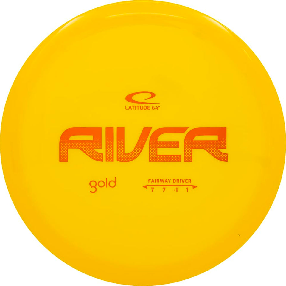 Latitude 64 Gold River fairway driver in yellow delivers high glide and precise control.