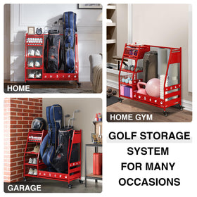 Lauren Harold golf bag organizer—compact dimensions fit tight spaces