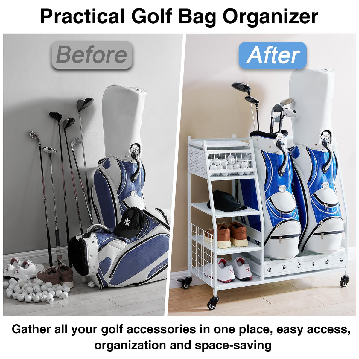 Lauren&Harold Golf Bag Organizer quick assembly with clear instructions