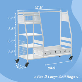 Lauren&Harold soft-edged design prevents scratches on bags and clubs