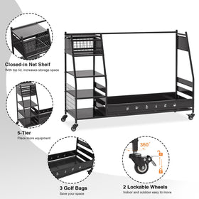 Lauren Harold right compartment fits three bags, maximizing garage organization