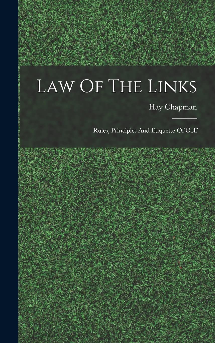 Law Of The Links guide book cover illustrating golf rules and etiquette for confident on-course play