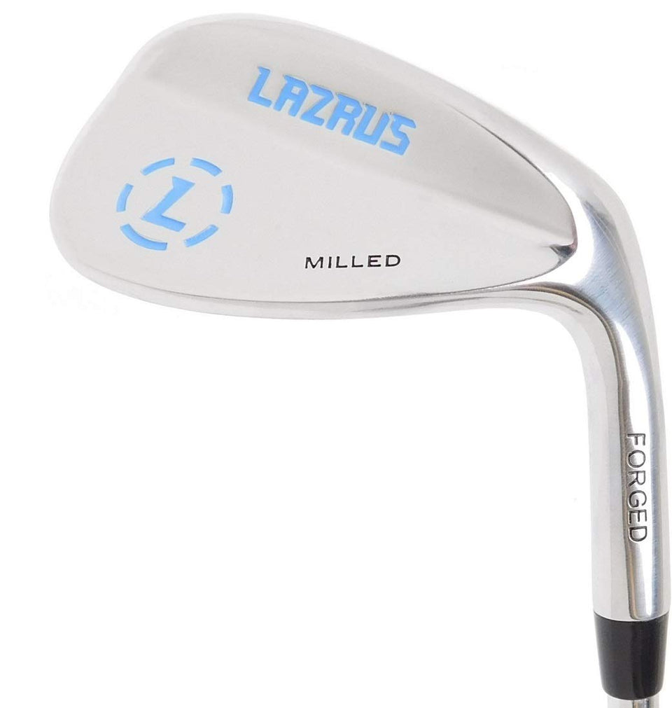 LAZRUS Golf 52-degree forged wedge close-up showing precise spin for greenside control